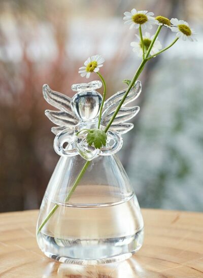 Small Glass Angel Vase