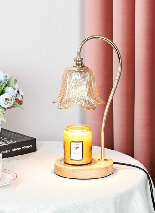 Rose-Shaped Head Candle Warmer Lamp