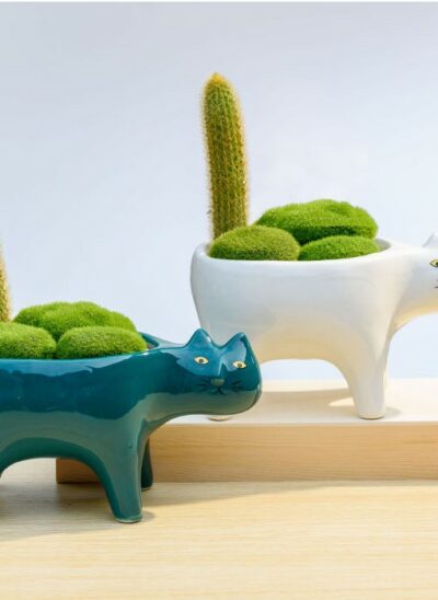 Ceramic Cat Plant Pot