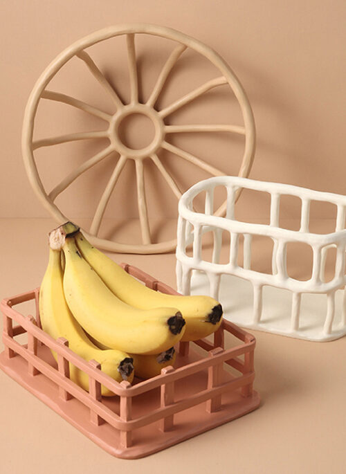 Resin Clay Hollow Fruit Trays