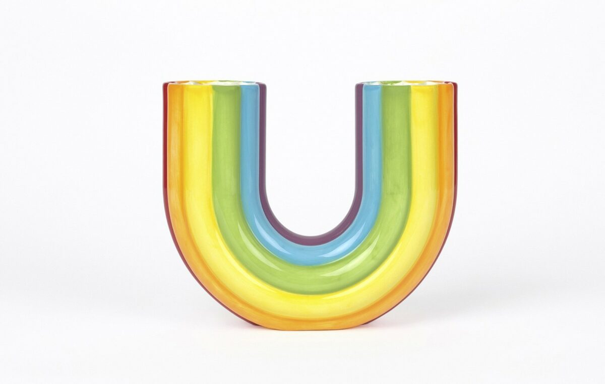 U-Shaped Rainbow Vase | Aesthetic Decor Shop