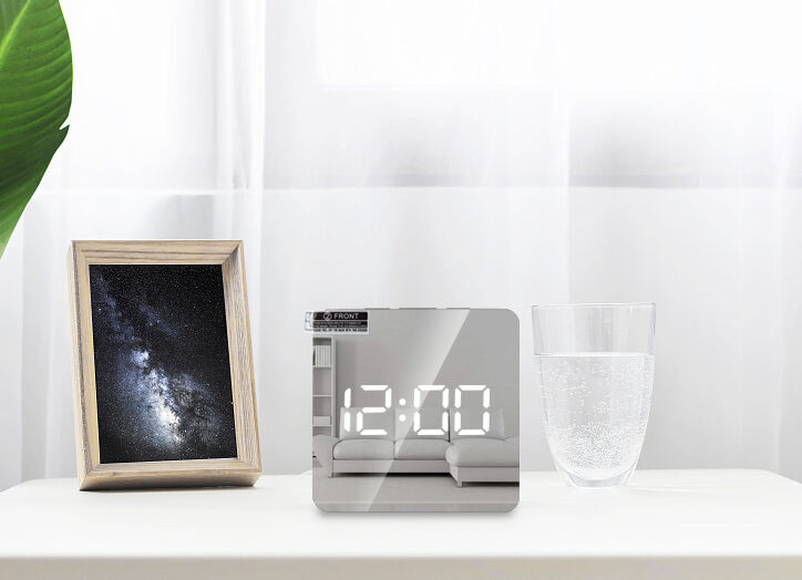 LED Mirror Desk Alarm Clock