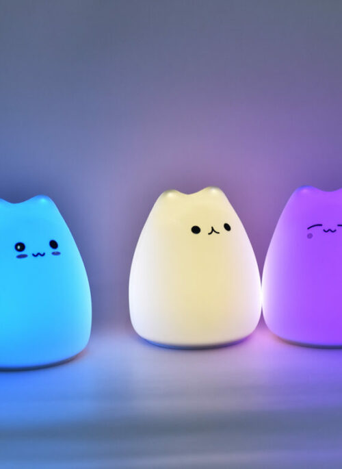 Color Changing Silicone Cat LED Lamp