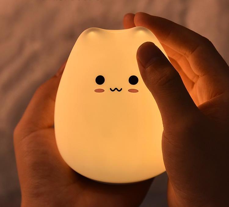 Color Changing Silicone Cat LED Lamp | Aesthetic Decor Shop