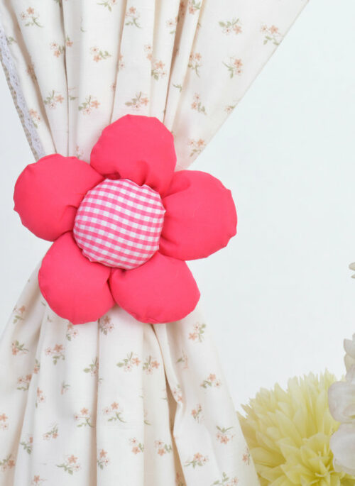 Pink Flower Curtain Tieback