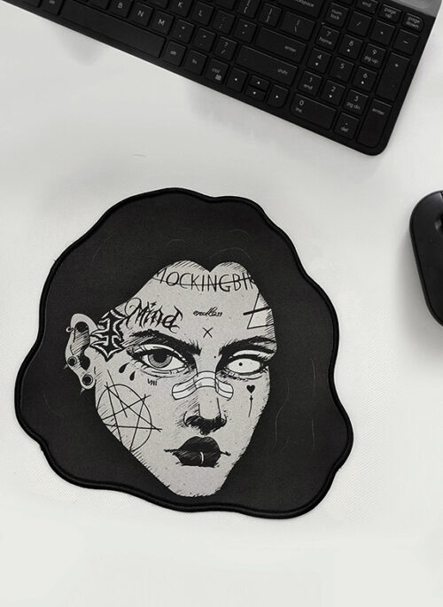Witch with Tattoos Mouse Pad