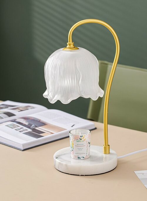 Flower-Shaped Head Candle Warmer Lamp