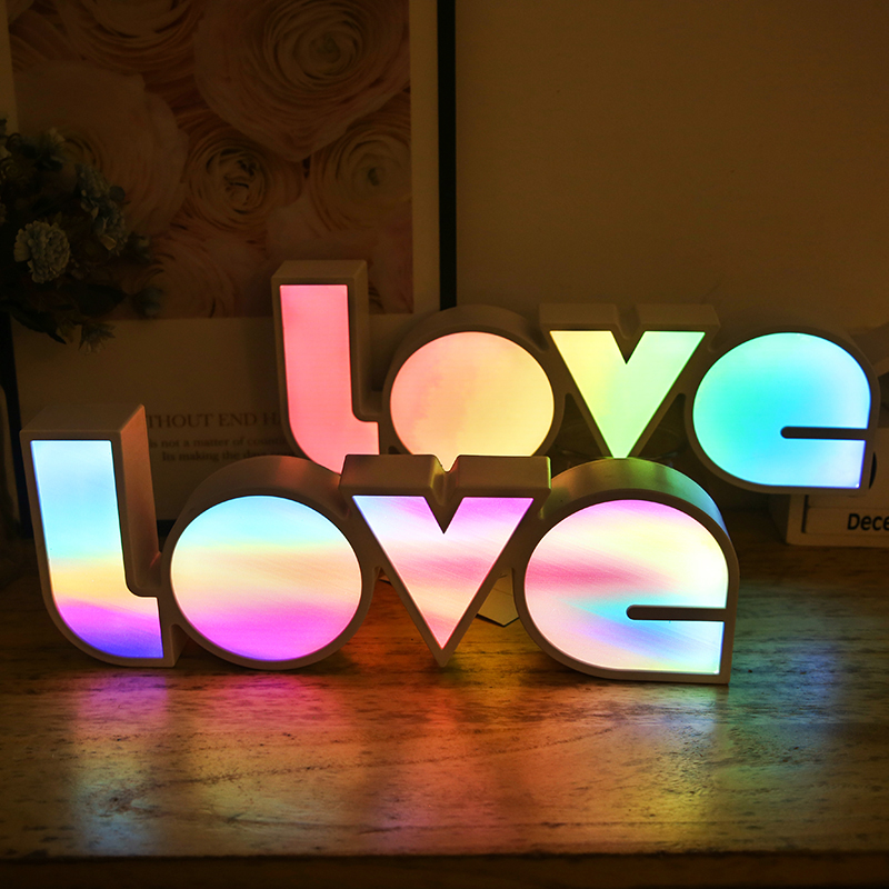 Colorful LOVE Light Box | Aesthetic Decor Shop