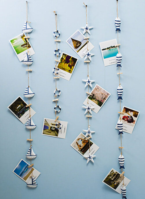 Ocean-Themed Wooden Photo Clip